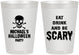 Personalized Halloween 8 oz Frosted Cups - Eat Drink Be Scary | 250059