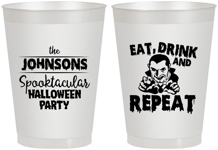Personalized Halloween 8 oz Frosted Cups - Dracula | 250062
