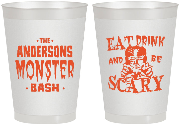 Personalized Halloween 8 oz Frosted Cups - Werewolf Monster | 250064