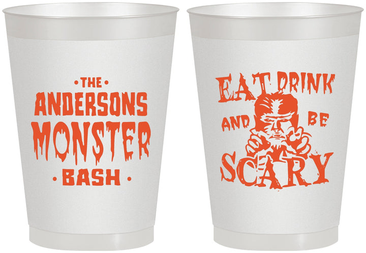 Personalized Halloween 8 oz Frosted Cups - Werewolf Monster | 250064