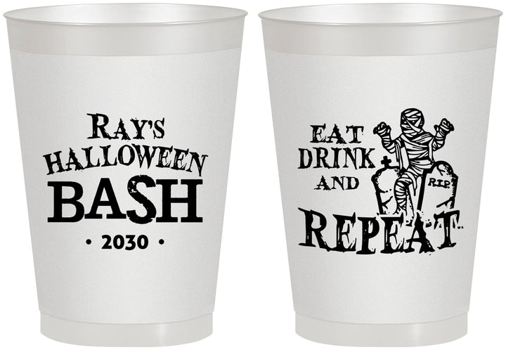Personalized Halloween 8 oz Frosted Cups - Mummy | 250066