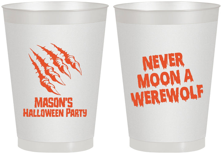 Personalized Halloween 8 oz Frosted Cups - Werewolf | 250068