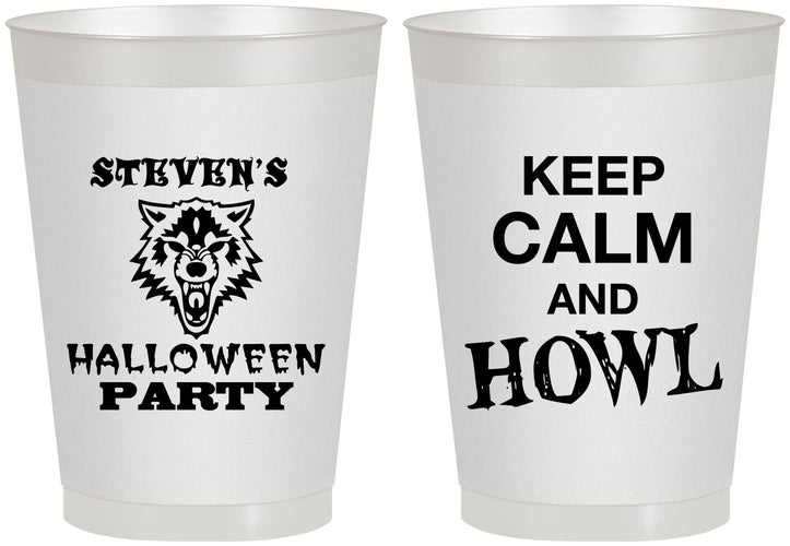 Personalized Halloween 8 oz Frosted Cups - Howl | 250069