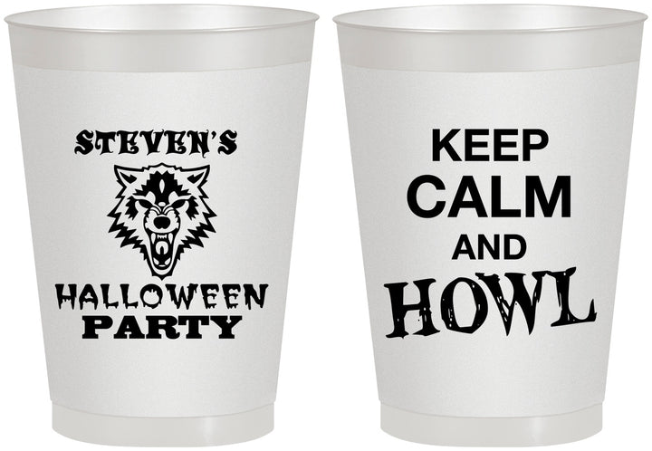 Personalized Halloween 8 oz Frosted Cups - Howl | 250069