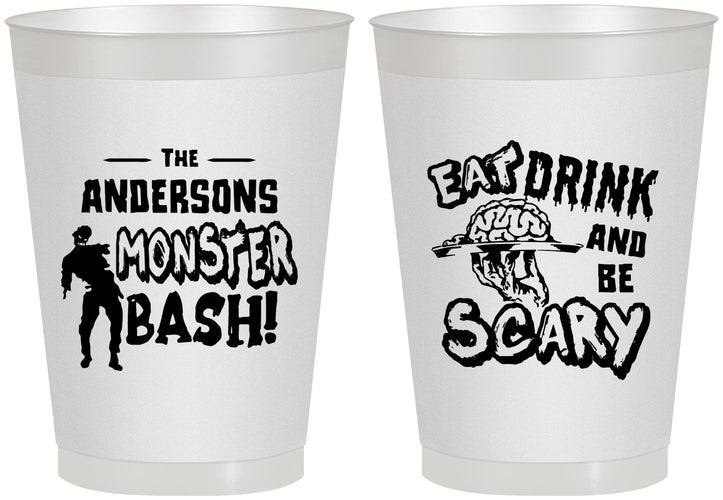 Personalized Halloween 8 oz Frosted Cups - Eat Drink Be Scary | 250070