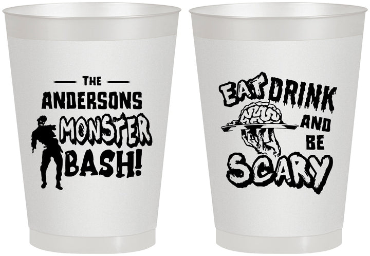 Personalized Halloween 8 oz Frosted Cups - Eat Drink Be Scary | 250070