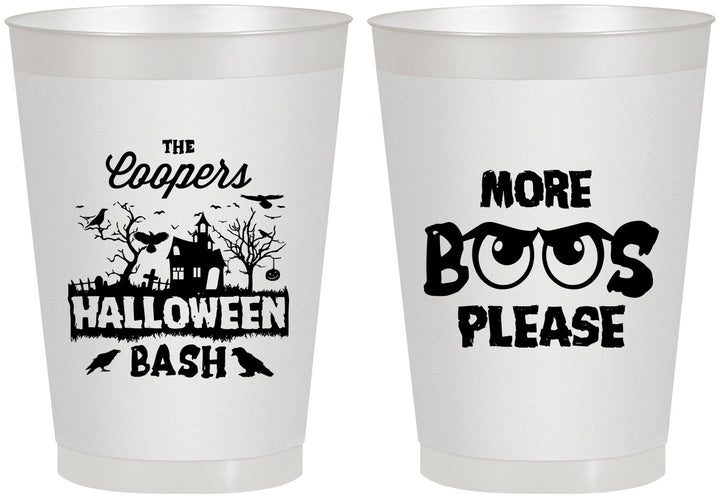 Personalized Halloween 8 oz Frosted Cups - Haunted House | 250075