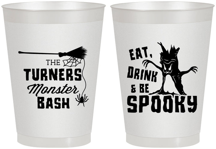 Personalized Halloween 8 oz Frosted Cups - Eat Drink Be Spooky | 250077