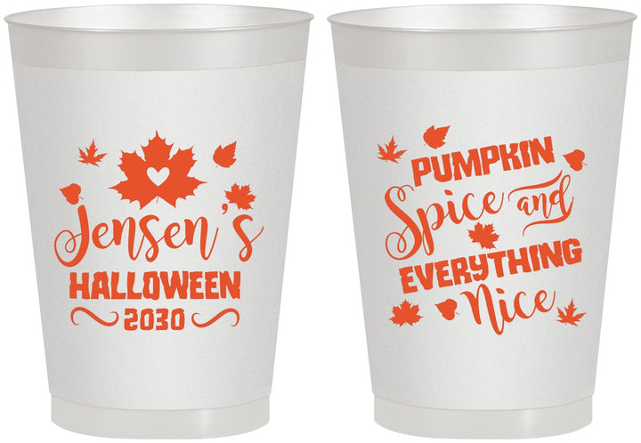 Personalized Halloween 8 oz Frosted Cups - Pumpkin | 250080