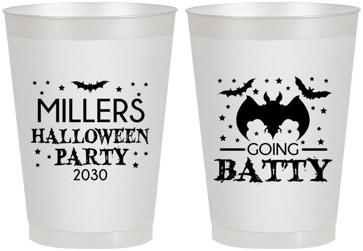 Personalized Halloween 8 oz Frosted Cups - Bat | 250081