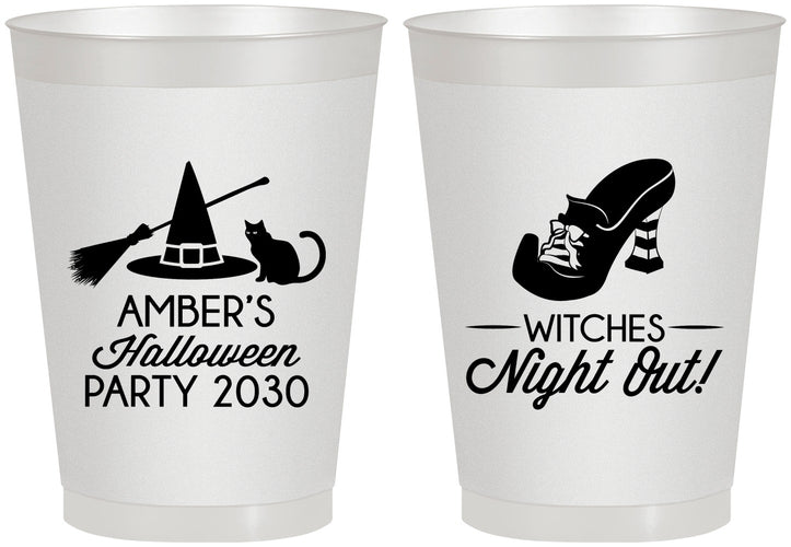 Personalized Halloween 8 oz Frosted Cups - Witches Night Out | 250083