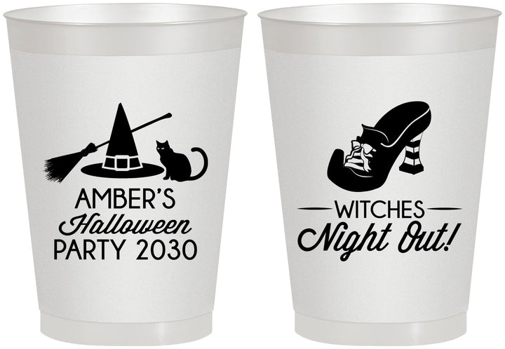 Personalized Halloween 8 oz Frosted Cups - Witches Night Out | 250083