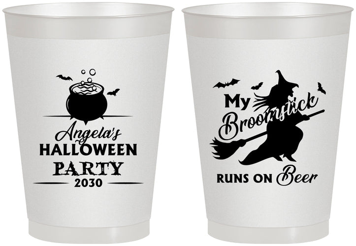 Personalized Halloween 8 oz Frosted Cups - Witch | 250090