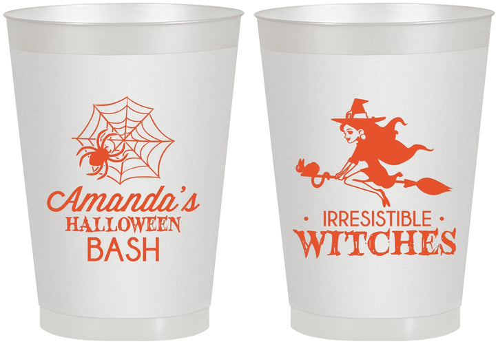 Personalized Halloween 8 oz Frosted Cups - Witches | 250092