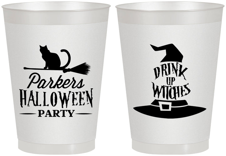 Personalized Halloween 8 oz Frosted Cups - Drink Up Witches | 250094