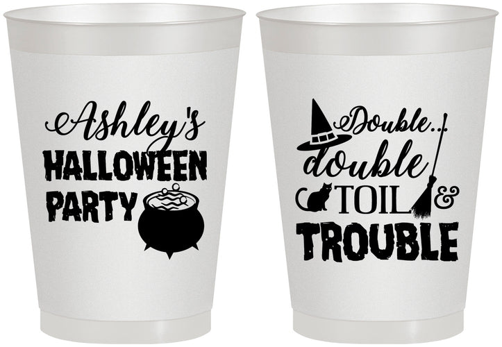 Personalized Halloween 8 oz Frosted Cups - Witch | 250095