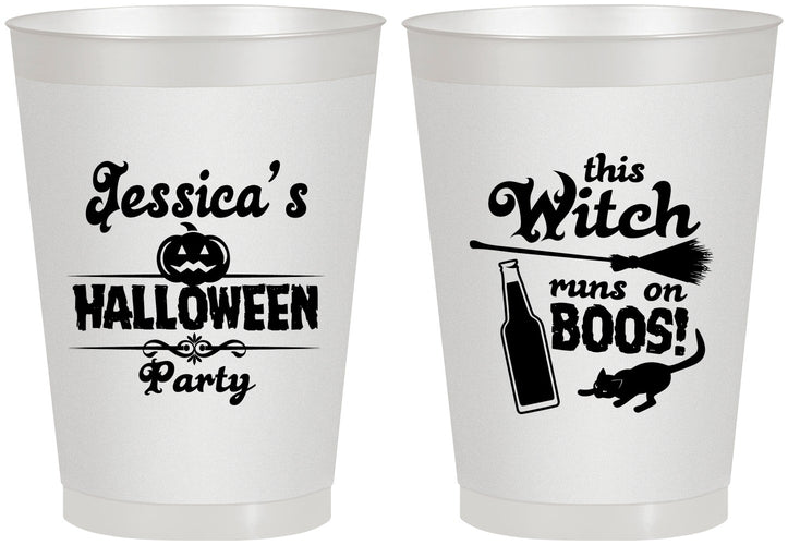 Personalized Halloween 8 oz Frosted Cups - Witch Boos | 250097
