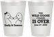 Personalized Wedding 8 oz Frosted Cups - Wild Goose | 251