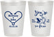 Personalized Wedding 8 oz Frosted Cups - Fish In The Sea For Me | 254