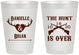 Personalized Wedding 8 oz Frosted Cups - The Hunt Is Ove | 258