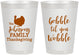 Personalized Thanksgiving 8 oz Frosted Cups - Gobble Til You Wobble | 260004