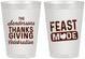 Personalized Thanksgiving 8 oz Frosted Cups - Feast Mode | 260019