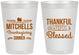 Personalized Thanksgiving 8 oz Frosted Cups - Thankful Blessed | 260032