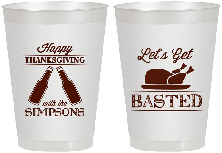 Personalized Thanksgiving 8 oz Frosted Cups - Lets Get Basted | 260039