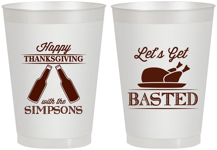 Personalized Thanksgiving 8 oz Frosted Cups - Lets Get Basted | 260039