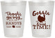 Personalized Thanksgiving 8 oz Frosted Cups - Turkey Gobble | 260043