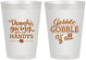 Personalized Thanksgiving 8 oz Frosted Cups - Gobble Gobble | 260044