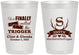 Personalized Wedding 8 oz Frosted Cups - Finally Pull The Trigger | 264