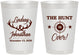 Personalized Wedding 8 oz Frosted Cups - The Hunt Is Over | 266