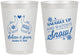 Personalized Wedding 8 oz Frosted Cups - Christmas Snow | 268