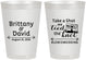 Personalized Wedding 8 oz Frosted Cups - Take A Shot We Tied The Knot | 277