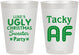 Personalized Christmas 8 oz Frosted Cups - Tacky Af | 280021