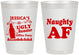Personalized Christmas 8 oz Frosted Cups - Eat Drink Be Ugly | 280024