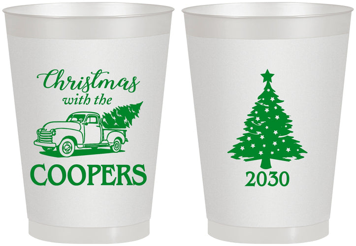 Personalized Christmas 8 oz Frosted Cups - Naughty Af | 280025