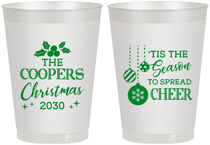Personalized Christmas 8 oz Frosted Cups - Tis The Season | 280027