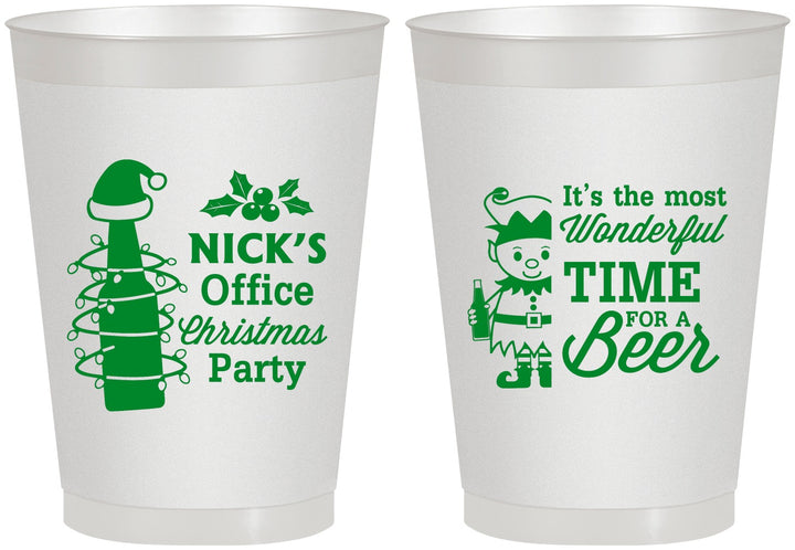 Personalized Christmas 8 oz Frosted Cups - Elf | 280029