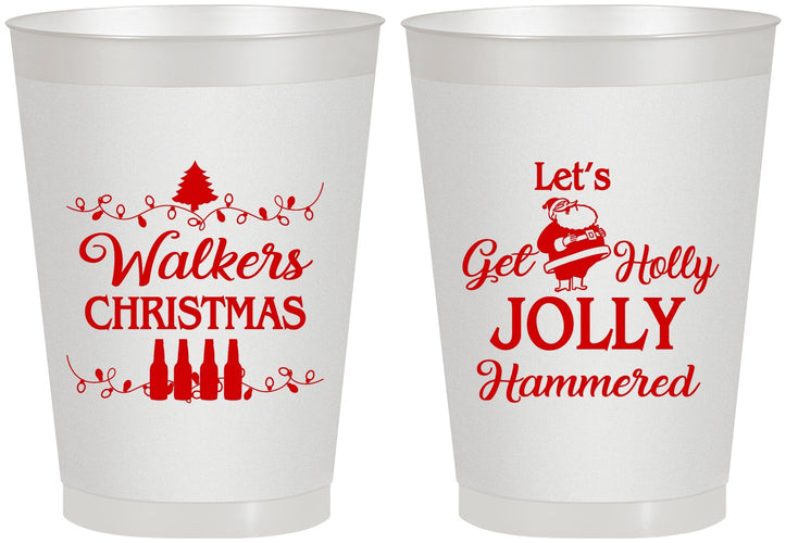 Personalized Christmas 8 oz Frosted Cups - Let Is Snow | 280050