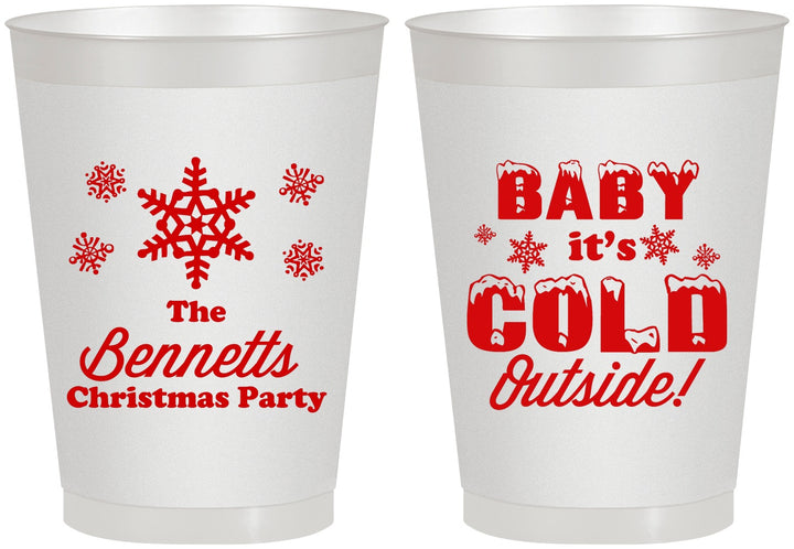 Personalized Christmas 8 oz Frosted Cups - Joy To The World | 280054
