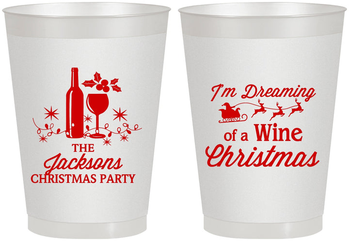 Personalized Christmas 8 oz Frosted Cups - Bah Hum Bug | 280056