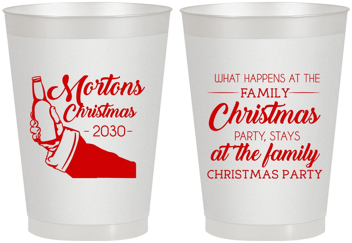 Personalized Christmas 8 oz Frosted Cups - Santa Claus | 280060