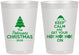 Personalized Christmas 8 oz Frosted Cups - Ho Ho Ho | 280061