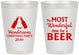 Personalized Christmas 8 oz Frosted Cups - Wonderful Time For A Beer | 280064