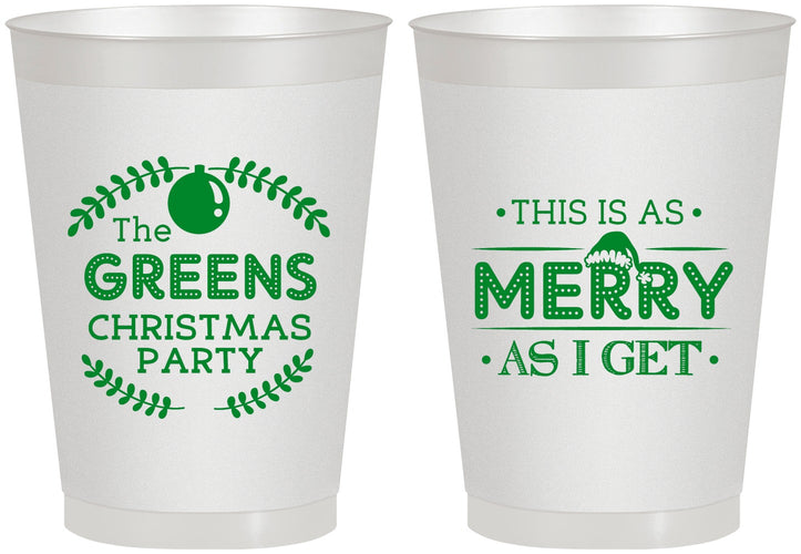 Personalized Christmas 8 oz Frosted Cups - Merry As I Get | 280065