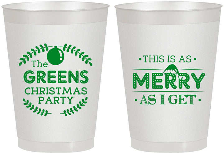 Personalized Christmas 8 oz Frosted Cups - Merry As I Get | 280065