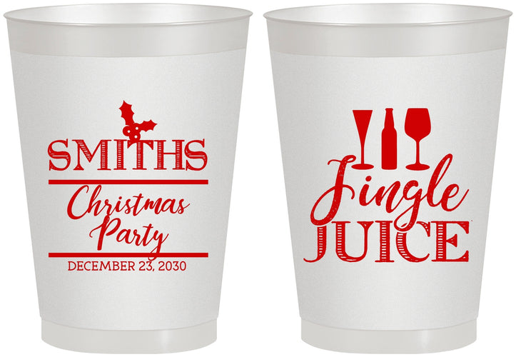 Personalized Christmas 8 oz Frosted Cups - Jingle Juice | 280066