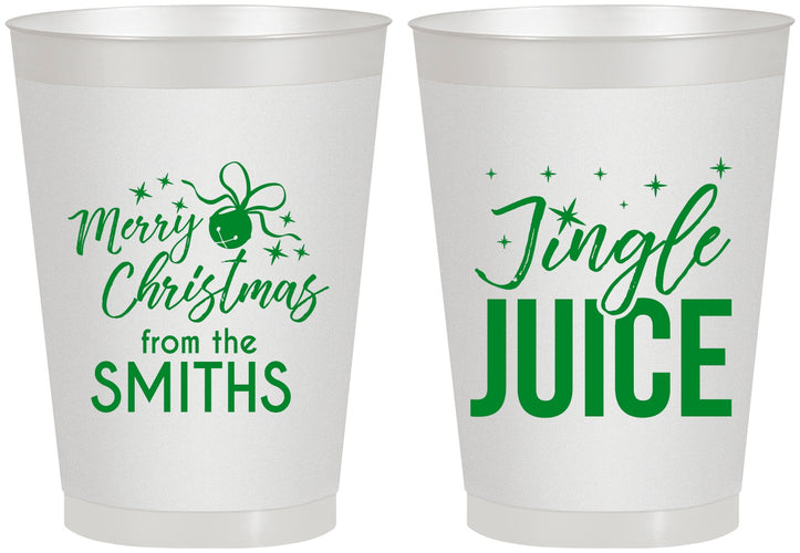 Personalized Christmas 8 oz Frosted Cups - Jingle Juice | 280067